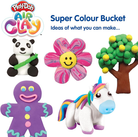 Play-Doh Air Clay Super Colour Bucket--بلي دوه- دلو المعجون المميّز