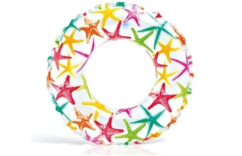 INTEX Lively Print Swim Rings, Multi-Colour--عوامات سباحة بطباعة زاهية من انتيكس - متعددة الالوان، مقاس