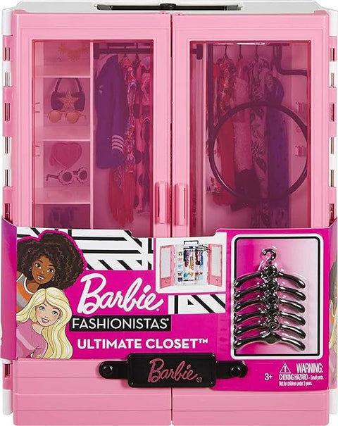 BARBIE FASHIONISTAS ULTIMATE CLOSET PORTABLE FASHION TOY --باربي فاشونيستاس خزانة الملابس المثالية لعبة أزياء محمولة للأطفال من سن 3 إلى 8 سنوات