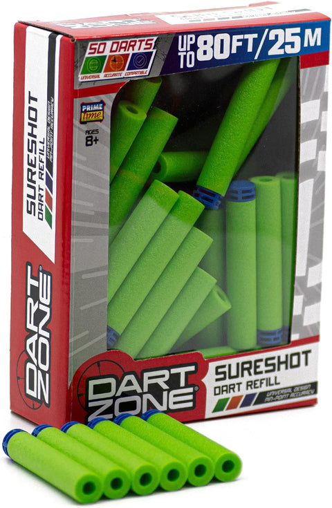 DART ZONE  SURESHOT DART REFILL--دارت زون - مجموعة من 50 طلقة