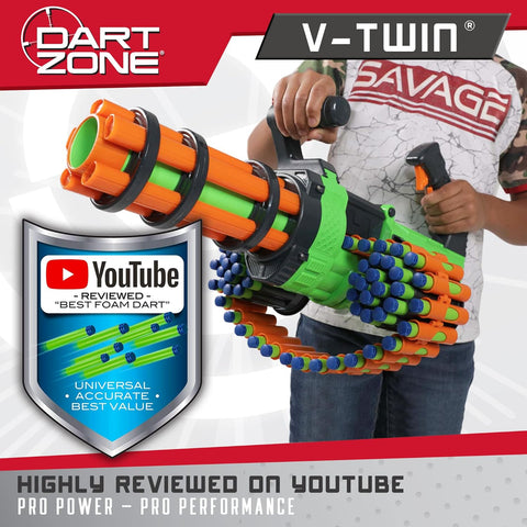 DART ZONE V-TWIN MOTORIZED GATLING BELT BLASTER--دارت زون - جهاز الإطلاق مع حزام رشاش ومُحرّك