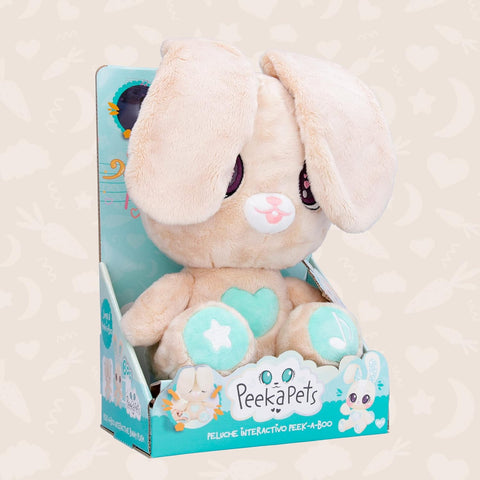 PEEKAPETS INTERACTIVE BUNNY PLUSH (AZ) --دمية محشوة تفاعلية بنمط أرنب من بيكابيتس