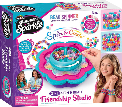 Shimmer N Sparkle 2in1 Spin & Bead Friendship Studio--شيمر ان سباركل 2 في 1 سبين اند بيد فريندشيب ستوديو