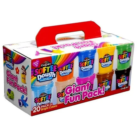 Softee Dough Giant Fun Pack 20ct 2oz--حزمة المرح العملاقة من العجين الناعم 20 قيراط 2 أونصة