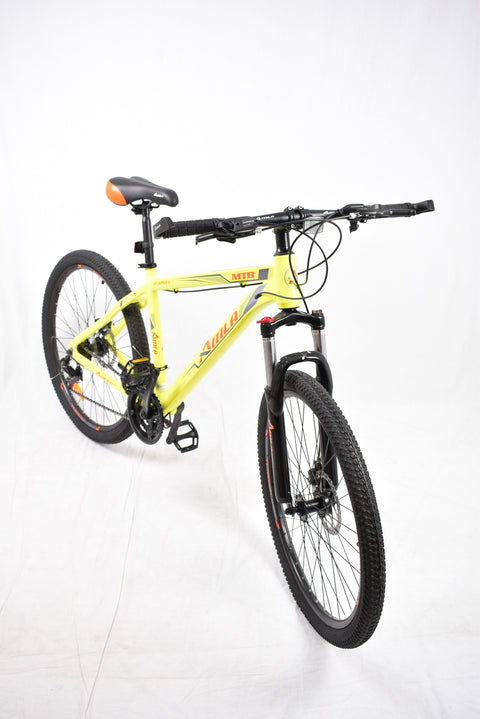 Amla -Mountain bike 26 speeds Shimano yellow--املا - دراجة جبلي 26 سرعات شيمانو اصفر