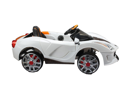 AMLA- Remote control battery car white color 116--املا - سيارة بطارية بريموت ابيض  116