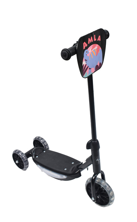 AMLA- Three wheel scooter Black--املا -اسكوتر ثلاث عجل اسود