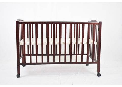 AMLA -solid color wooden bed brown wood Q005B-C--املا -سرير خشب بني كبير